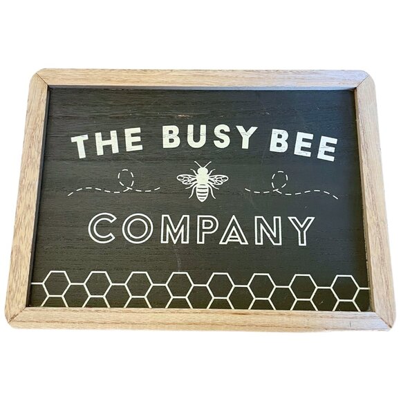 The Busy Bee Company Rustic Wooden Decorative Sign 9in x 14in - Picture 2 of 3